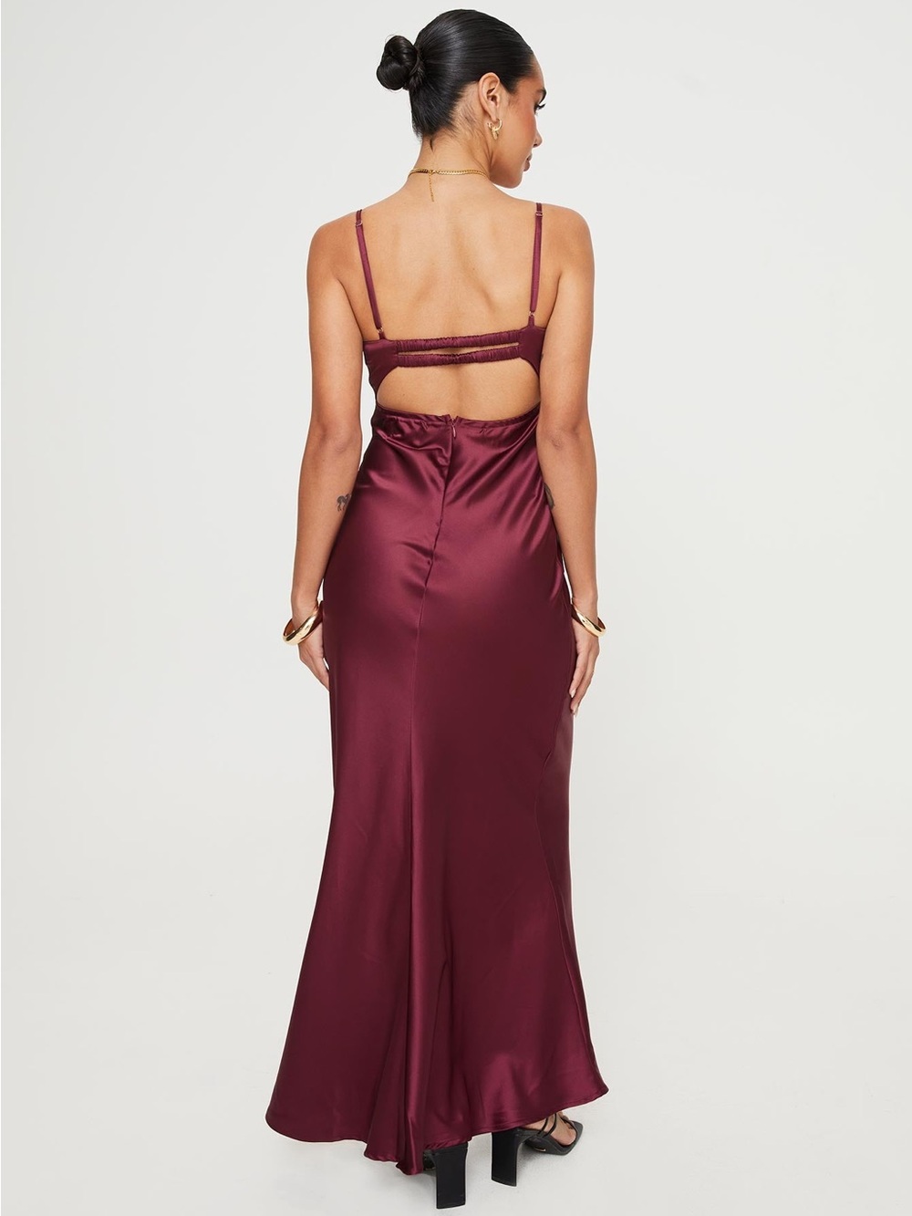 Princess Polly • NWOT $99USD Fadyen Bias Cut Maxi Dress Burgundy PTP 16-19” - Picture 2 of 7
